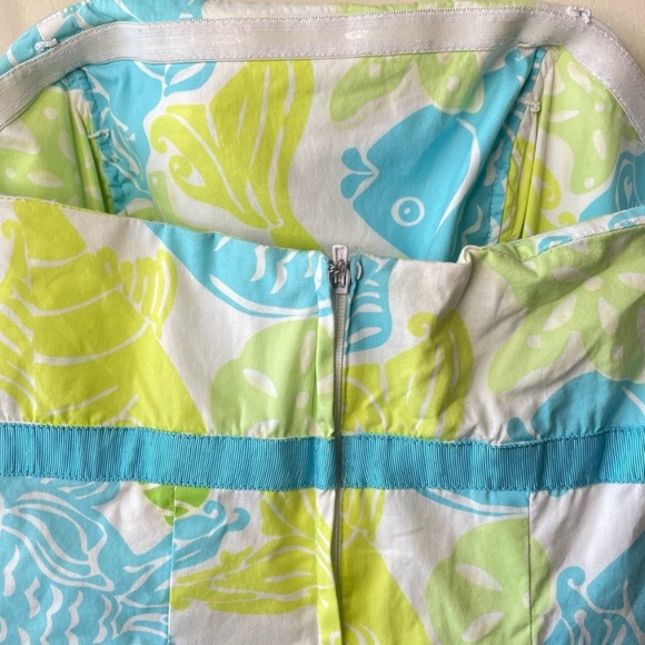 Vintage White Tag Lilly Pulitzer, “Clearwater” print strapless dress, size 0 - Picture 10 of 10